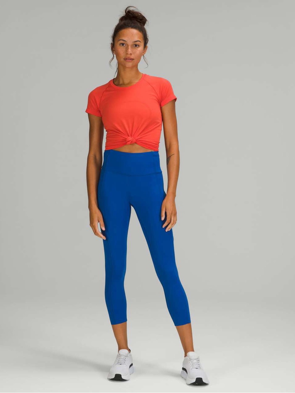 Lululemon Fast and Free 7/8th leggings in Royal Blue